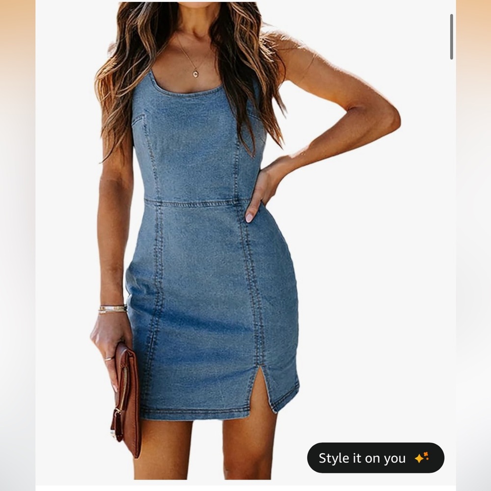 Denim Blue Sleeveless Dress